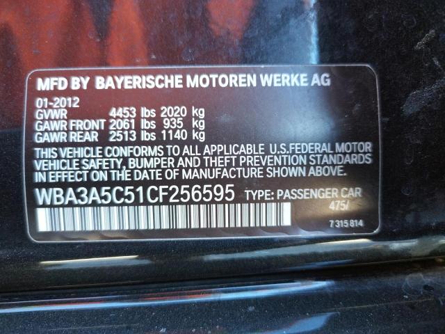 Photo 10 from auction – 2012 BMW 328 I with VIN WBA3A5C51CF256595