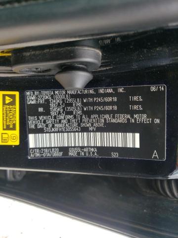 Photo 10 from auction – 2014 TOYOTA HIGHLANDER with VIN 5TDJKRFH1ES055643