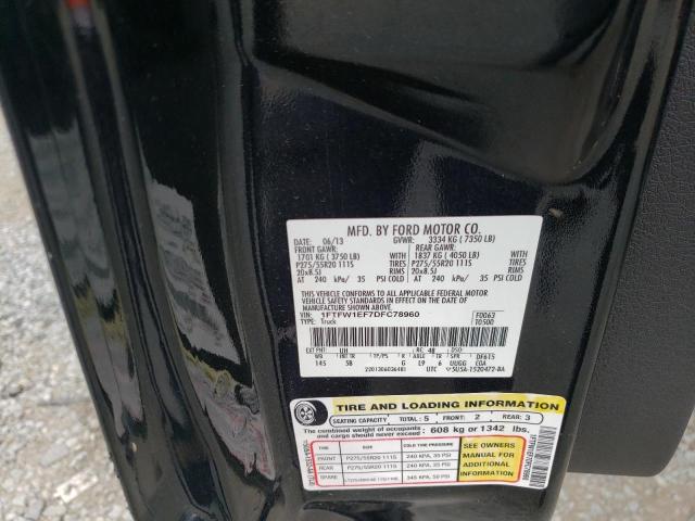 Photo 10 from auction – 2013 FORD F150 SUPER with VIN 1FTFW1EF7DFC78960