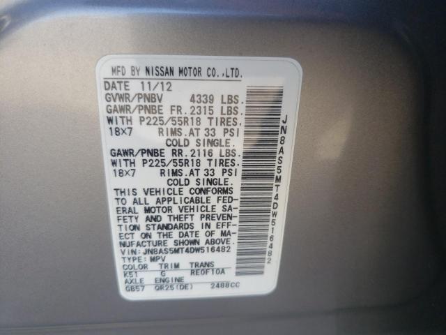 Photo 10 from auction – 2013 NISSAN ROGUE S with VIN JN8AS5MT4DW516482