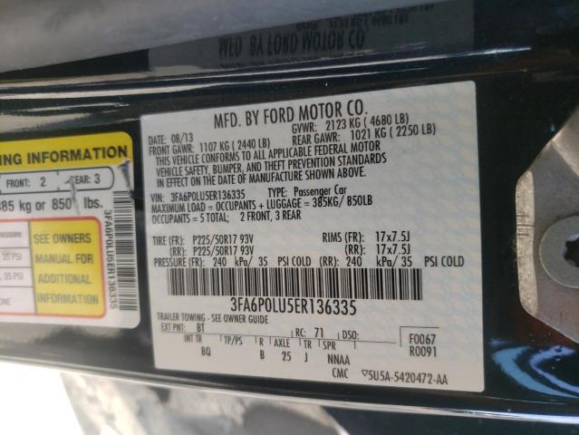 Photo 10 from auction – 2014 FORD FUSION SE with VIN 3FA6P0LU5ER136335