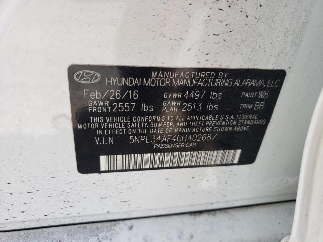 Photo 10 from auction – 2016 HYUNDAI SONATA SPO with VIN 5NPE34AF4GH402687