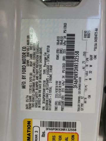 Photo 10 from auction – 2017 FORD FUSION TIT with VIN 3FA6P0K93HR132558