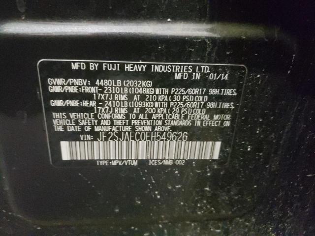Photo 10 from auction – 2014 SUBARU FORESTER 2 with VIN JF2SJAEC0EH549626