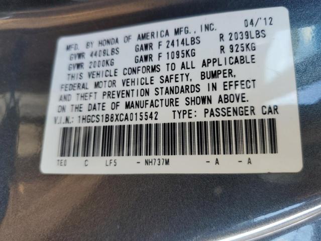 Photo 10 from auction – 2012 HONDA ACCORD EXL with VIN 1HGCS1B8XCA015542