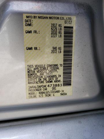 Photo 10 from auction – 2017 NISSAN ALTIMA 2.5 with VIN 1N4AL3AP1HC473883