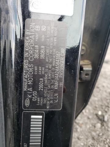 Photo 10 from auction – 2010 KIA FORTE EX with VIN KNAFU4A24A5843187
