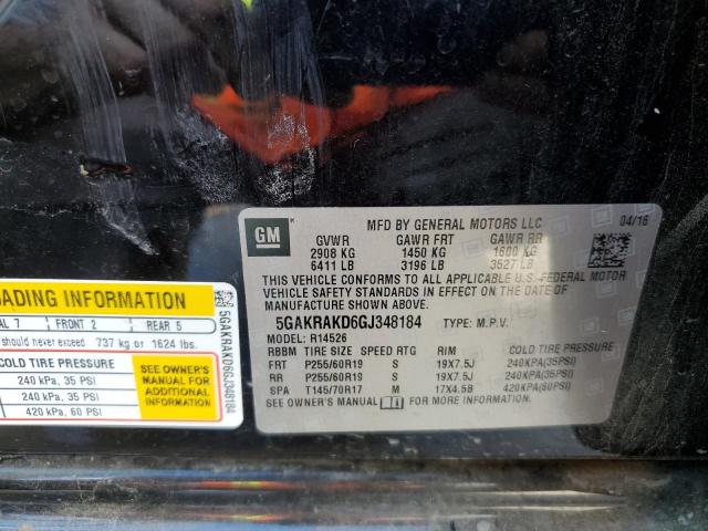 Photo 10 from auction – 2016 BUICK ENCLAVE with VIN 5GAKRAKD6GJ348184