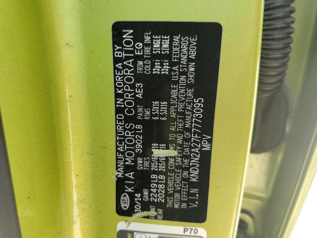 Photo 10 from auction – 2015 KIA SOUL with VIN KNDJN2A27F7773095