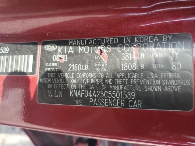 Foto 10 de la subasta – 2012 KIA FORTE EX con VIN KNAFU4A25C5501539