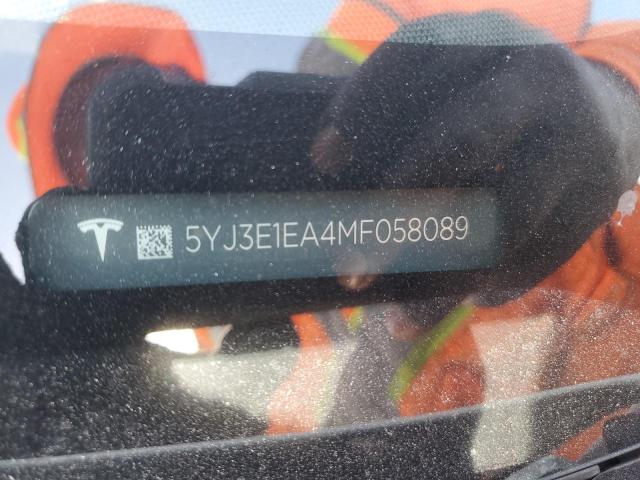 Photo 10 from auction – 2021 TESLA MODEL 3 with VIN 5YJ3E1EA4MF058089