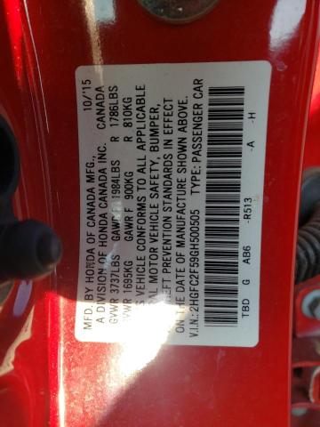 Photo 10 from auction – 2016 HONDA CIVIC LX with VIN 2HGFC2F59GH500505