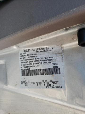Photo 10 from auction – 2000 FORD MUSTANG with VIN 1FAFP404XYF312003