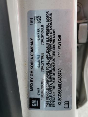 Photo 10 from auction – 2020 CHEVROLET SPARK 1LT with VIN KL8CD6SA6LC438740