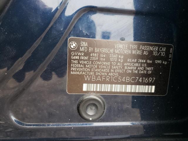 Photo 10 from auction – 2011 BMW 528 I with VIN WBAFR1C54BC741697