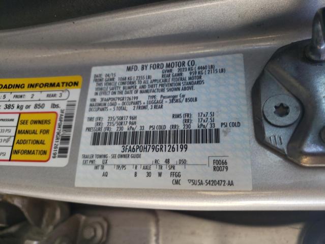 Photo 10 from auction – 2016 FORD FUSION SE with VIN 3FA6P0H79GR126199