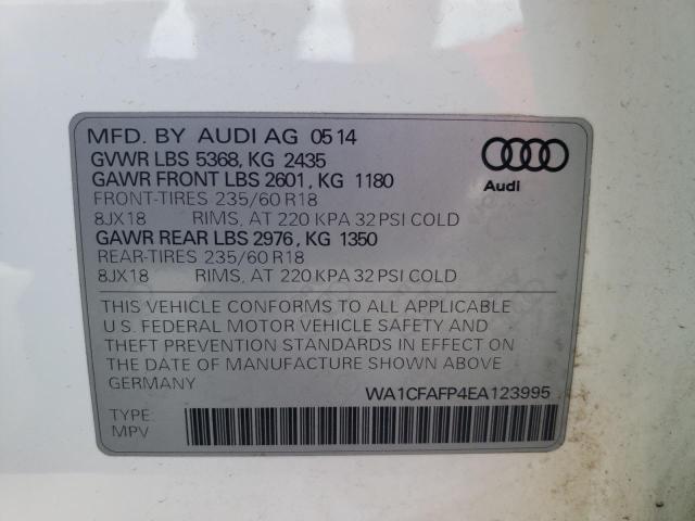 Photo 10 from auction – 2014 AUDI Q5 PREMIUM with VIN WA1CFAFP4EA123995