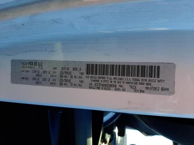 Photo 10 from auction – 2017 RAM PROMASTER with VIN 3C6TRVAGXHE500348