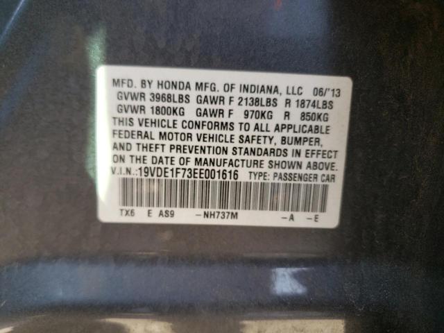 Photo 10 from auction – 2014 ACURA ILX 20 TEC with VIN 19VDE1F73EE001616