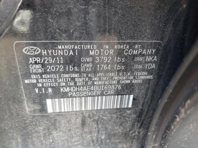 Photo 10 from auction – 2011 HYUNDAI ELANTRA with VIN KMHDH4AE4BU169876