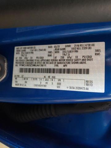 Photo 10 from auction – 2021 FORD ESCAPE TIT with VIN 1FMCU9DZ3MUA13611