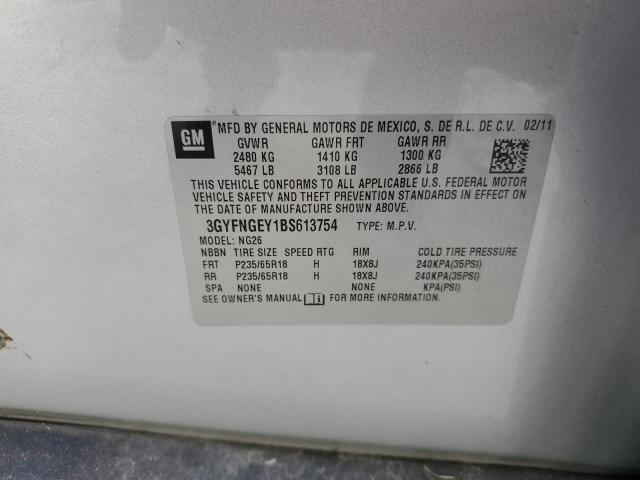 Photo 10 from auction – 2011 CADILLAC SRX with VIN 3GYFNGEY1BS613754