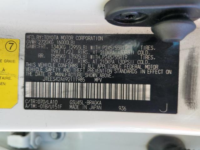 Photo 10 from auction – 2009 TOYOTA HIGHLANDER with VIN JTEES42A692111985