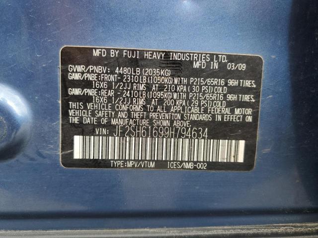 Photo 10 from auction – 2009 SUBARU FORESTER 2 with VIN JF2SH61699H794634