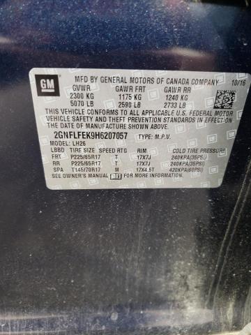 Photo 10 from auction – 2017 CHEVROLET EQUINOX LT with VIN 2GNFLFEK9H6207057