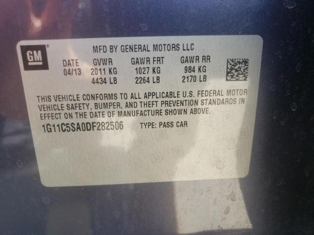 Photo 10 from auction – 2013 CHEVROLET MALIBU 1LT with VIN 1G11C5SA0DF282506