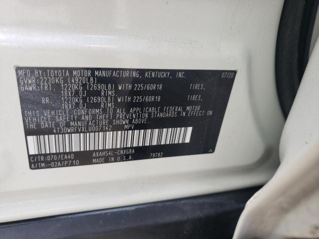 Photo 10 from auction – 2020 TOYOTA RAV4 LIMIT with VIN 4T3DWRFVXLU007142