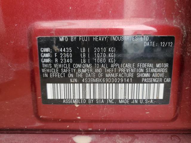 Photo 10 from auction – 2013 SUBARU LEGACY 2.5 with VIN 4S3BMBK69D3029141