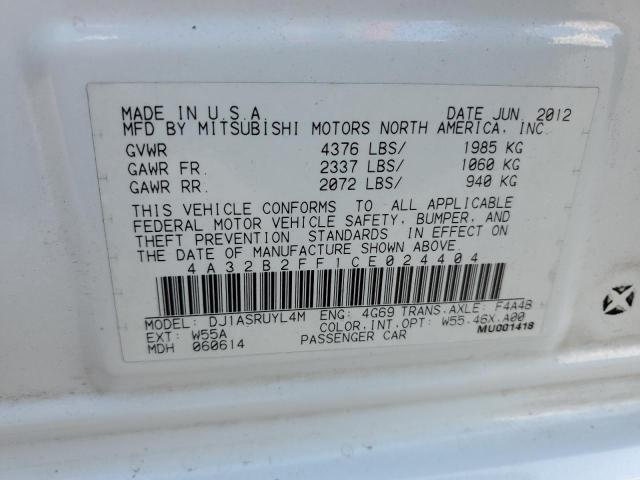 Photo 10 from auction – 2012 MITSUBISHI GALANT FE with VIN 4A32B2FF1CE024404
