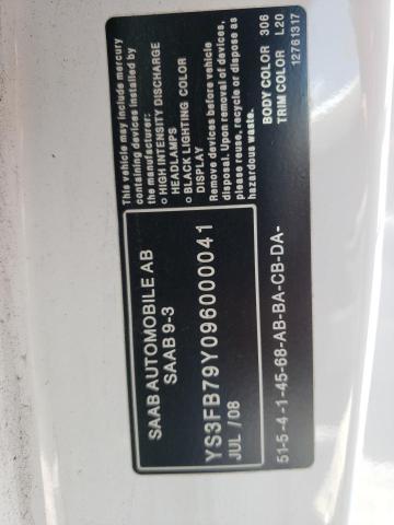 Photo 10 from auction – 2009 SAAB 9-3 2.0T with VIN YS3FB79Y096000041