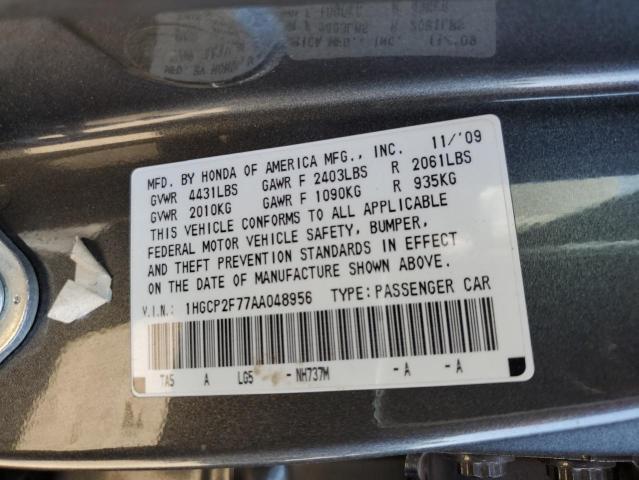 Photo 10 from auction – 2010 HONDA ACCORD EX with VIN 1HGCP2F77AA048956