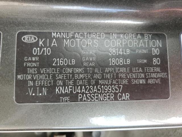 Photo 10 from auction – 2010 KIA FORTE EX with VIN KNAFU4A23A5199357