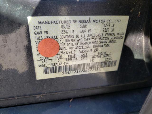 Photo 10 from auction – 2008 NISSAN ALTIMA with VIN 1N4AL21E28N527415