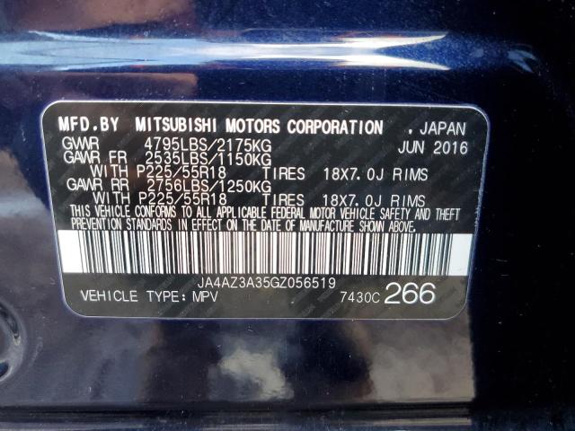 Photo 10 from auction – 2016 MITSUBISHI OUTLANDER with VIN JA4AZ3A35GZ056519