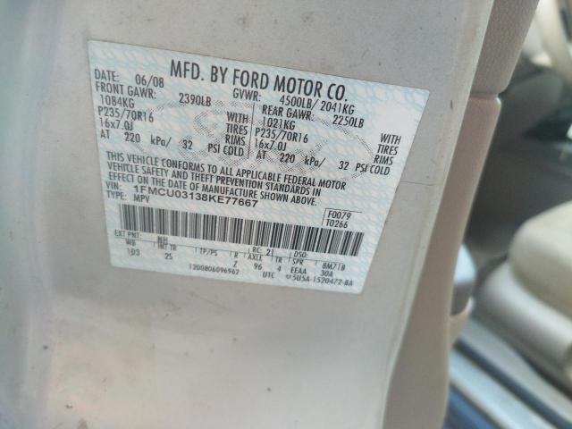 Photo 10 from auction – 2008 FORD ESCAPE XLT with VIN 1FMCU03138KE77667