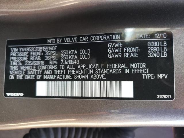 Photo 10 from auction – 2011 VOLVO XC90 3.2 with VIN YV4952CZ0B1591407