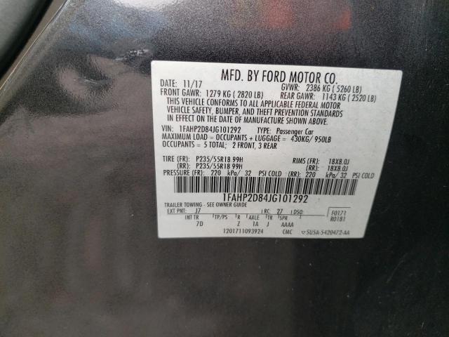 Photo 10 from auction – 2018 FORD TAURUS SE with VIN 1FAHP2D84JG101292