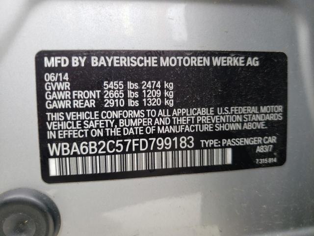 Photo 10 from auction – 2015 BMW 650 I GRAN with VIN WBA6B2C57FD799183