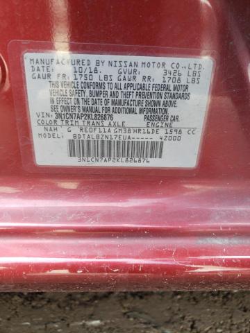 Photo 10 from auction – 2019 NISSAN VERSA S with VIN 3N1CN7AP2KL826876