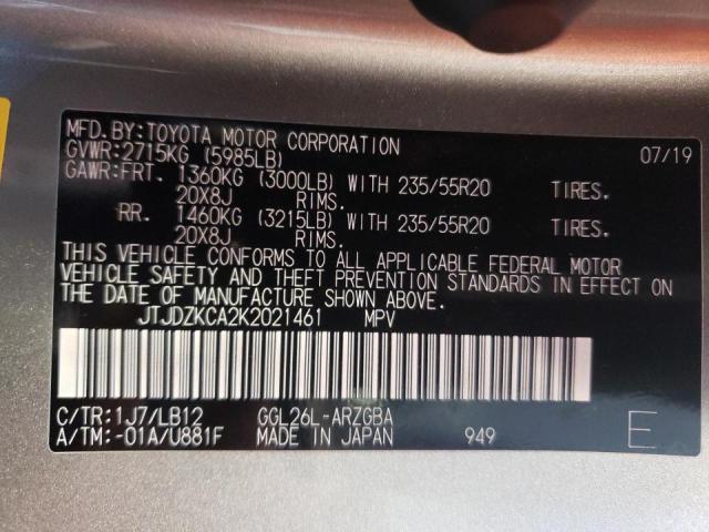 Photo 10 from auction – 2019 LEXUS RX 350 L with VIN JTJDZKCA2K2021461