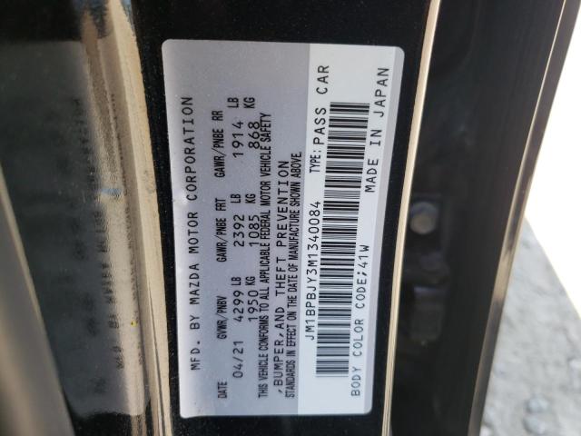 Photo 10 from auction – 2021 MAZDA 3 with VIN JM1BPBJY3M1340084