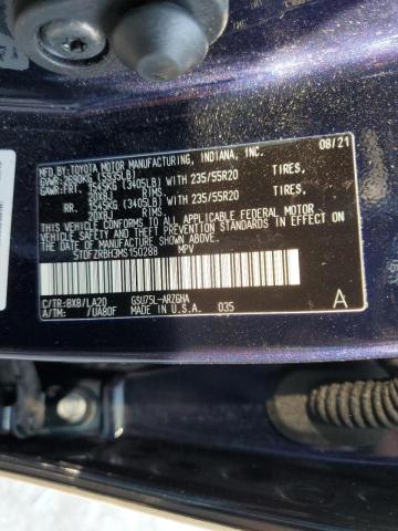 Photo 10 from auction – 2021 TOYOTA HIGHLANDER with VIN 5TDFZRBH3MS150288