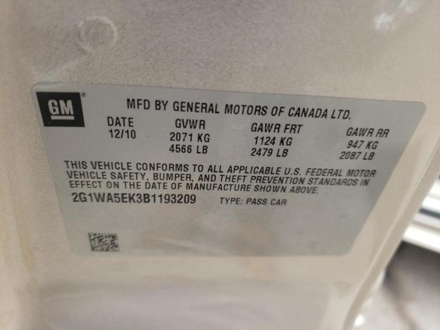 Photo 10 from auction – 2011 CHEVROLET IMPALA LS with VIN 2G1WA5EK3B1193209