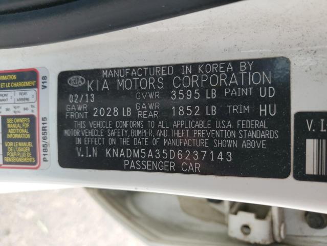 Photo 10 from auction – 2013 KIA RIO LX with VIN KNADM5A35D6237143