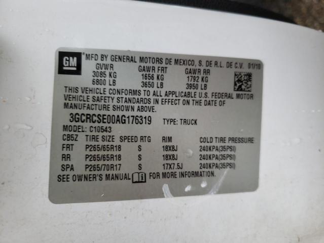 Photo 10 from auction – 2010 CHEVROLET SILVERADO with VIN 3GCRCSE00AG176319