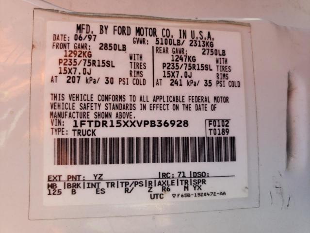 Photo 10 from auction – 1997 FORD RANGER SUP with VIN 1FTDR15XXVPB36928